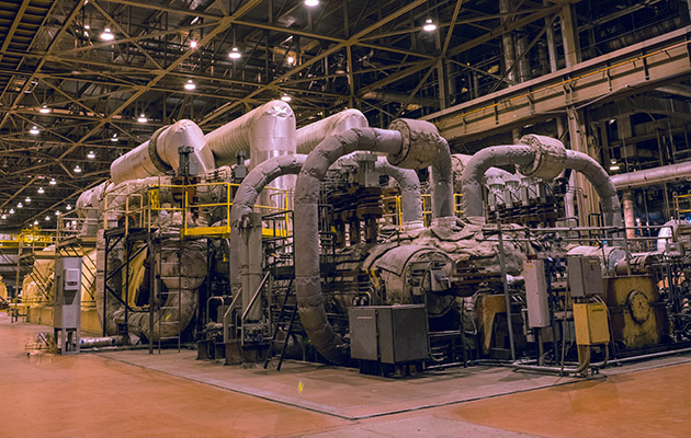 A photo of the interior of the Colstrip Plant